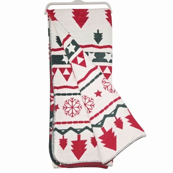 Docofil Reversible Soft Winter Throw Blanket Cotton Blend 51x67 Made in Portugal - Picture 2 of 14